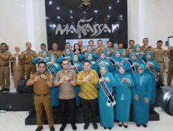 Melinda Aksa Lantik 13 Ketua TP PKK Kecamatan dan Kukuhkan Bunda PAUD se-Kota Makassar